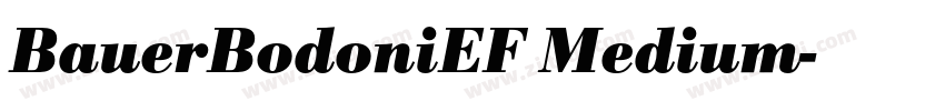 BauerBodoniEF Medium字体转换
